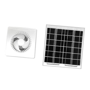 Imagem de IEUDNS Exaustor movido a energia solar 12V, acessório de fácil utilização, ventilador de teto para galpão externo, estufa, casa para, White 4 Inch