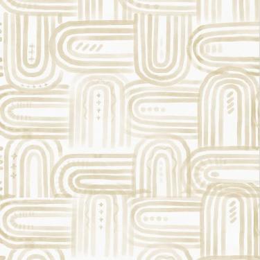 Imagem de Tanluxo Yiniri Papel de parede bege para contato boêmio, conjunto de 43,9 x 3,048 cm, moderno, geométrico, abstrato, papel de parede, papel de parede autoadesivo removível para quarto, banheiro