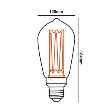 Imagem de Lampada Led Filamento Acrilico Vintage Retro Fume St64 E27