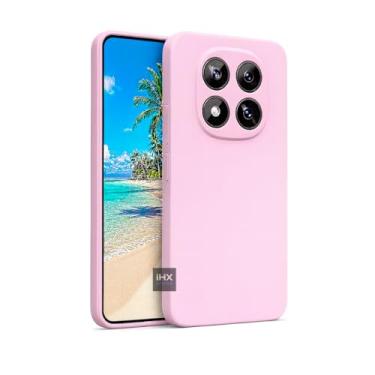 Imagem de Capa Capinha Case Compatível Xiaomi Poco X7 Silicone Aveludada Anti Impacto Reforçada Emborrachado Com Proteção De Câmera Premium (ROSA IOGURTE)