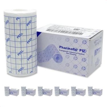 Imagem de Kit com 6 - Curativo Filme Transparente Rolo 10cm x 10m - Pharmafix