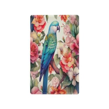 Imagem de Wassud Linda placa de cobertura de interruptor de luz de pássaro, 1 capa de tomada em branco placa de parede decorativa decoração de casa sala de estar quarto