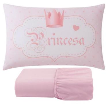 Imagem de Jogo de Lençol Solteiro 2 peças para Menina - Carinha de Anjo Enxovais