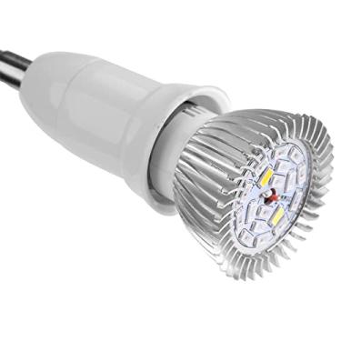 Imagem de HURRISE Lâmpada LED de Crescimento de 18 W, Luz de Planta de Espectro Total Com 18 LEDs 11Red 4Blue 1Warm White 1White 1IR, E27 E14 GU10 Soquete para Plantas de Interior Hidropônico (Ah)