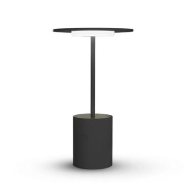 Imagem de Luminária Abajur Portátil a Bateria Led Integrado 3W 3000K a 6000k Dimerizável Modelo Nero Preto Pix Iluminação