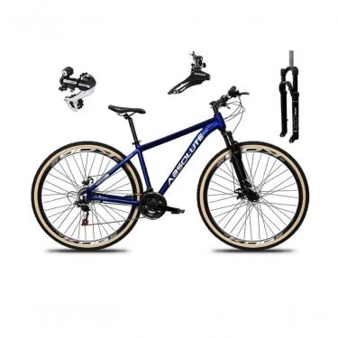 Imagem de Bicicleta Aro 29 Absolute Nero 5 Câmbio Shimano 24v Acera K7 Garfo Com Trava Freio A Disco Azul Tam: 19