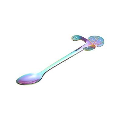 Imagem de Colher de Cachorro Quente Fofo Aço Inoxidável 304 Café com Cabo Longo Açúcar Sobremesa Aperitivo Tempero Utensílio Bistr