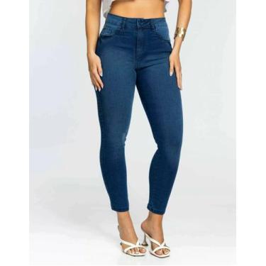 Imagem de Calça Jeans Feminina Biotipo Skinny Midi Cintura Media Qualidade Levan