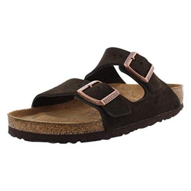 Imagem de Birkenstock Sandália unissex adulta Arizona Slide, Dirty Mocha/Tan, 9-9.5 Narrow Women/7-7.5 Narrow Men