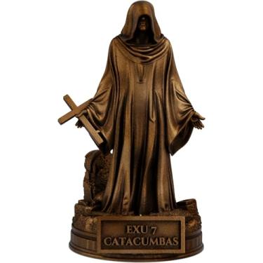Imagem de Estátua Exu 7 Catacumbas Imagem Umbanda Candomblé (Cor Cobre Antigo)