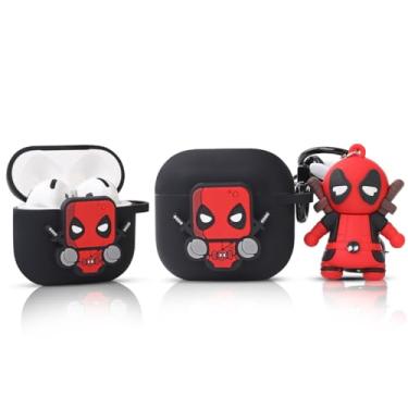 Imagem de Capa de silicone para AirPods 4 (2024), capa protetora XMBYGY à prova de choque com cordão antiperda de boneca de desenho animado para homens e mulheres adolescentes (DEDP)