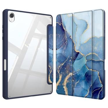 Imagem de Fintie Capa fina híbrida para Samsung Galaxy Tab S11 5G 11 polegadas modelo 2025 (SM-X730/X736B) com suporte para caneta S, capa à prova de choque com capa traseira transparente transparente