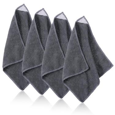 Imagem de Pacote com 4 panos de limpeza de microfibra magnéticos, apagáveis a seco, apagador, pano seco de microfibra, toalha magnética reutilizável para quadros brancos, quadros-negros, quadros-negros, casa