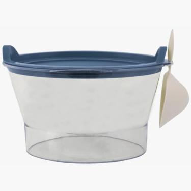 Imagem de Armazenador de Ração 1kg com Pá Dosadora – Container para Cães, Gatos e Passarinhos(AZUL)