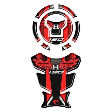 Imagem de Kit Protetor De Tanque Adesivo Moto Honda Xre 190cc 2025-26 Vermelho Vermelho