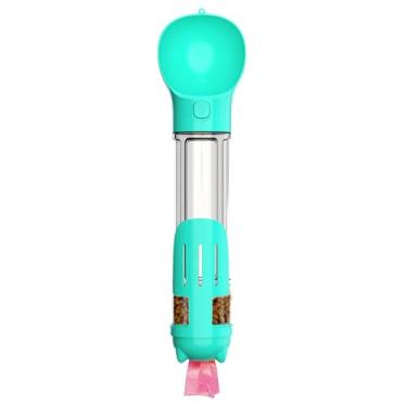 Imagem de Garrafa de Água para Pet Caminhada Portátil Cão Viagem com Combo Container Comida 500ML Detachável Beber e Comer Adequado Gatos Filhotes Integra Copo Palheta Cocô Sacola Coleta Lixo Caixa