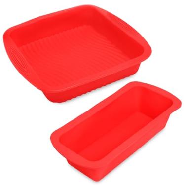 Imagem de Forma Silicone Air Fryer，Conjunto de 5 PeçAs，Material de Silicone，Resiste a Temperaturas Até 230 °C e é FáCil de Limpar.，Adequado para Uso em Fornos e Fritadeiras de Ar Quente(Kit 2 Peças)