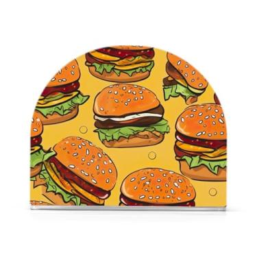 Imagem de Suporte de guardanapo de papel para hambúrgueres, suporte de guardanapo de acrílico para guardanapos de cozinha, suporte de guardanapo vertical para mesa e bancada de cozinha