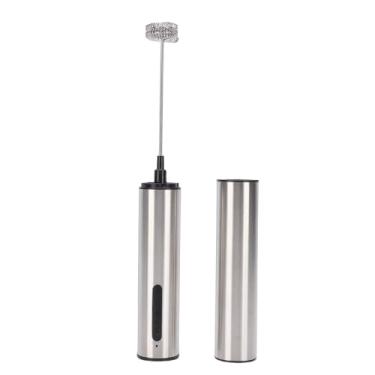 Imagem de Asixxsix Batedor de Leite Elétrico, Batedor de Leite Recarregável USB de Aço Inoxidável Portátil Com 2 Batedores de Aço Inoxidável, Misturador de Espuma para café, Cappuccino, Ovo