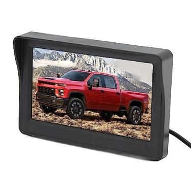 Imagem de KIMISS Monitor de Backup LCD de 4,3 Polegadas - Visor Traseiro Giratório para Carros, Caminhões, Trailers e Minivans, Resolução 1280x800, Entradas de Vídeo Duplas, Chip Inteligente para Reversão