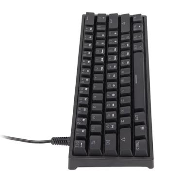 Imagem de Cryfokt Teclado Mecânico Retroiluminado RGB 61 Teclas Teclado Compacto Azul Switch para Home Office Preto