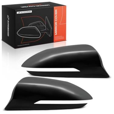 Imagem de A-Premium 2 peças de tampas de espelho retrovisor do lado do motorista e do passageiro compatíveis com Hyundai Tucson/Santa Cruz 2022 2023 2024 - preto liso, com orifício para seta