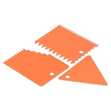 Imagem de GLOGLOW Ferramentas de Panificação e Pastelaria 3 Peças de Plástico Mais Suave Com Dentes Irregulares, Material de Qualidade Alimentar, Fácil de Limpar, para Decoração de Cozimento Conjunto de