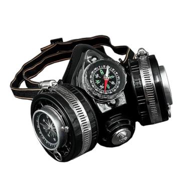 Imagem de paomadeng Compass Steampunk Gas Respirator Mask Goggles Cosplay Party Halloween Costume Unisex (Only Mask)
