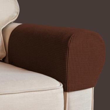 Imagem de Capas para cadeira de apoio de braço, capa elástica para poltrona para sofá para descanso de braço, antiderrapante, elastano, poliéster, capas de braço para sofá, poltrona, protetor de móveis