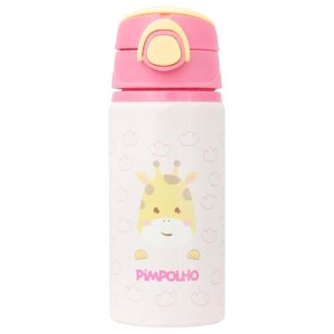 Imagem de Garrafa de Alumínio Infantil com Canudo Leão e Girafa-Pimpolho