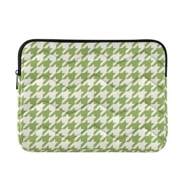 Imagem de Bolsa masculina clássica Houndstooth verde para laptop de 13 a 13,3 polegadas, proteção abrangente, bolsas de trabalho, verde clássico Houndstooth (2), M