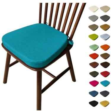 Imagem de Yadlan Almofadas para cadeira de sala de jantar, almofadas para cadeiras de cozinha antimanchas, com laços antiderrapantes, almofada de assento macia para banquinho, jardim E30 43 x 42 x 33 * 8 cm