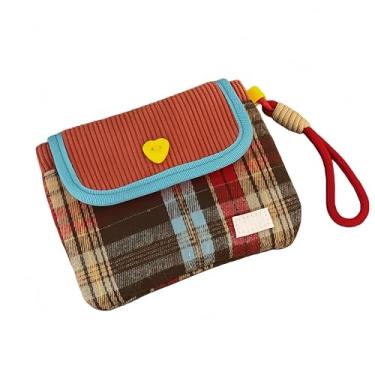 Imagem de Bolsa de armazenamento multifuncional, organizador moderno de guardanapos higiênicos, bolsa de armazenamento de cosméticos com design de desenho animado, suporte de almofada portátil de grande