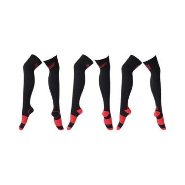 Imagem de Meias De Compressão Unissex Acima Do Joelho Anti-Fadiga Alívio Da Dor 