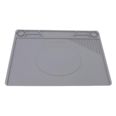 Imagem de aqxreight Tapete de Reparo de Silicone Com Isolamento Térmico Com Régua de Escala e Posição de Parafuso Antiderrapante Multifuncional para Ferro de Solda, Bancada de Reparo de Computador, Telefone