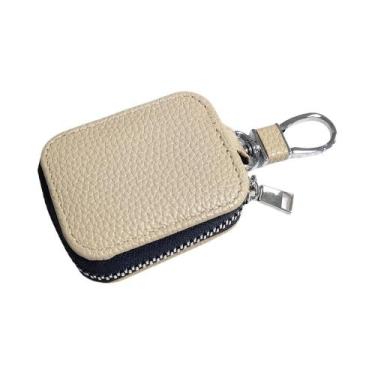 Imagem de Bolsa De Couro Com Zíper Para AirPods Pro3, AirPods 4, Pro, Pro2, 26x2