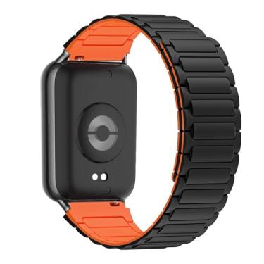 Imagem de BIK Cinta de silicone para mi banda 8 pro smart relógio banda magnetic loop reposição pulseira para redmi relógio 4 pulseira(BBO,For Mi Band 8 Pro)