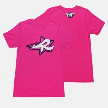 Imagem de  Camiseta Rosa Emilly vick Novo Elemento  Dos Rosas estrela Youtube, P