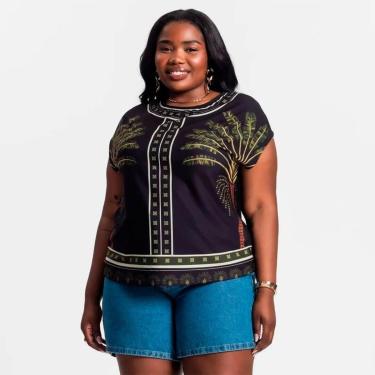 Imagem de Blusa Feminina Plus Size Manga Morcego Secret Glam-Feminino