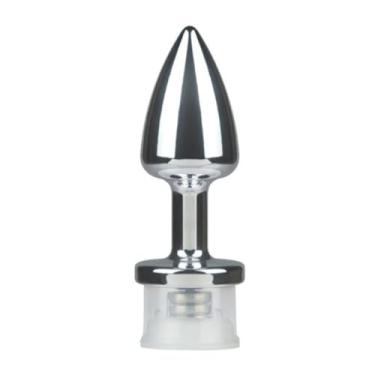 Imagem de Plug Anal De Led Pequeno 8,5 x 2,5cm Acessório Íntimo Iluminado Macio Brinquedo Erótico PLD (PRATA)