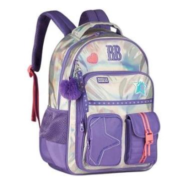 Imagem de Mochila De Costa Rebecca Bonbon Juvenil Holográfica Original-Feminino
