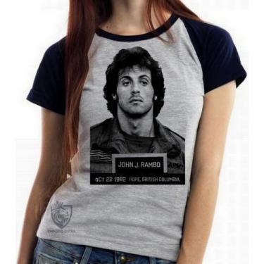 Imagem de Baby look blusa feminina ou Camiseta unissex  John Rambo , Baby look P
