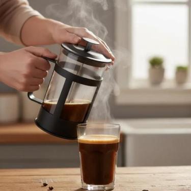 Imagem de Cafeteira Prensa Francesa Cremeira Leite Cremoso Capuccino Chaleira Ca