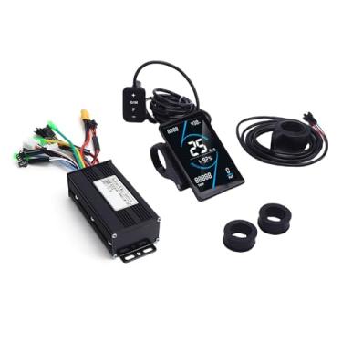 Imagem de Luocute Kit de Controlador de Velocidade de Bicicleta Elétrica, Controlador de Onda Senoidal de 3 Modos Com Display LCD à Prova D'água para 36V500W 36V750W 48V500W 48V750W Motor Sem