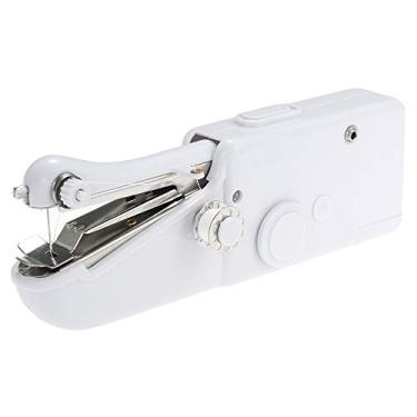 Imagem de Máquina de Costura Elétrica Portátil Mão para Casa Sem Fio Ferramenta Rápida Tecidos Roupas Brinquedos Artesanato Reparos DIY Viagens e Uso em