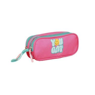 Imagem de Estojo Duplo Escolar You Got It Girl Clio, Rosa