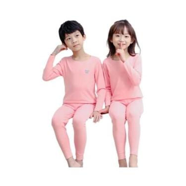 Imagem de Roupa interior térmica infantil meninos roupas de outono e calças tern