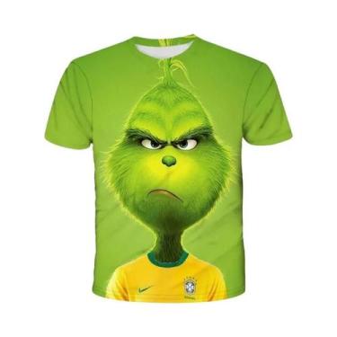 Imagem de Camiseta Masculina De Manga Curta Com Estampa 3D Do Grinch Monstro Ver