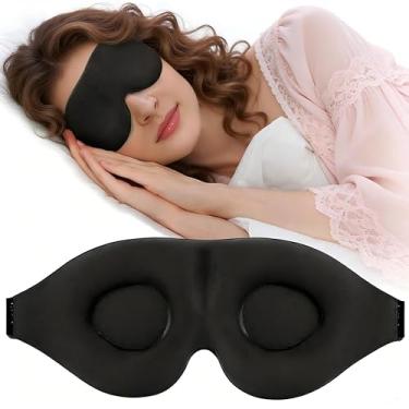 Imagem de Máscaras para dormir para homens e mulheres, máscaras de sono com pressão ocular zero para mulheres, máscara de dormir Nodpod Essenciais de viagem, presentes de viagem para homens, acessórios pretos