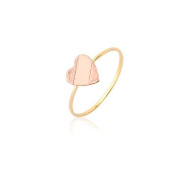 Imagem de Anel Barato Coração Rosé Coleção Ouro 18k A15 - MAEHLER Arte Em Joias,